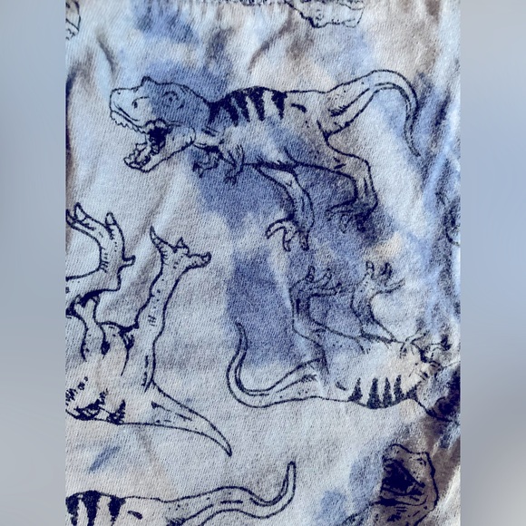 Old Navy Blue Tie Dye Dinosaur Sweat Shorts Unisex Size 3T 100% Cotton - Picture 3 of 6